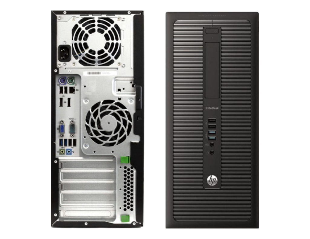 HP EliteDesk 800 G1 MT PC + AOC E2070SWN Monitor