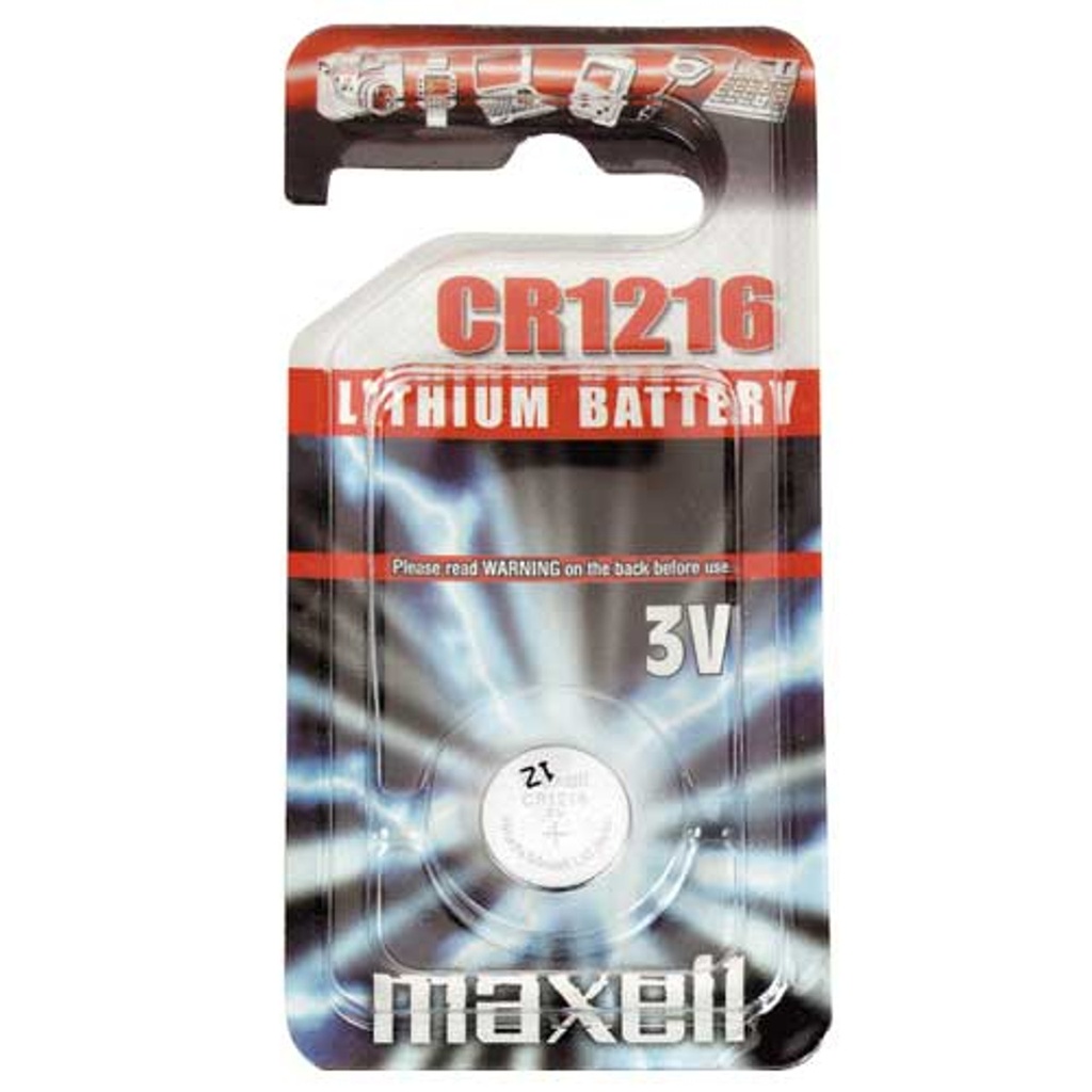 Maxell Lithium Battery CR1216 - Pack of 1