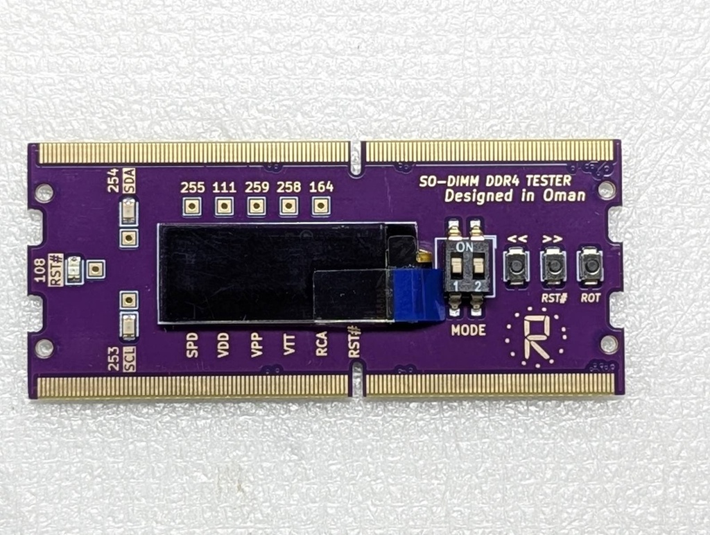 SO-DIMM DDR4 Tester Card