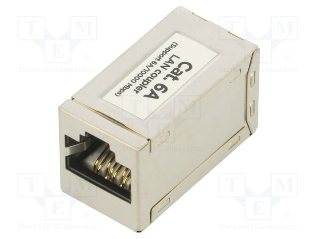 RJ 45 coupler; white; Cat: 6a; connection 1: 1; Shielding: shielded