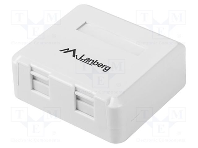 Wall socket; white; wall mount; Enclos.mat: ABS; 60.3x70.3x26.4mm