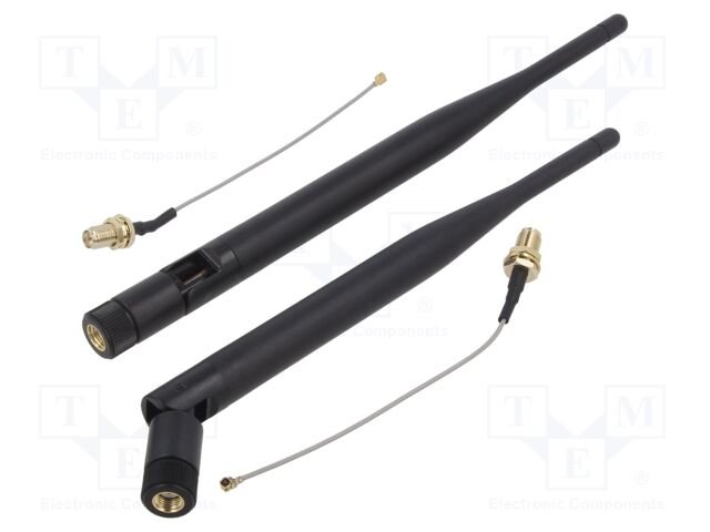Antenna; black; SMA; 50W; 2.4÷2.5GHz,5.1÷5.8GHz; 50Ω; 5dBi