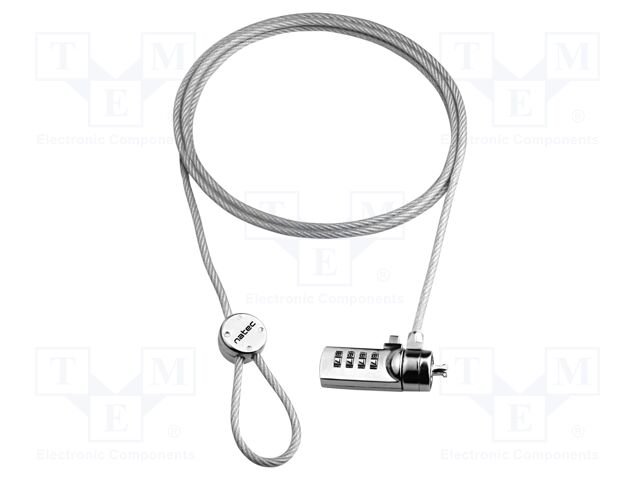 Security wire; silver; Features: cipher security; 1.8m