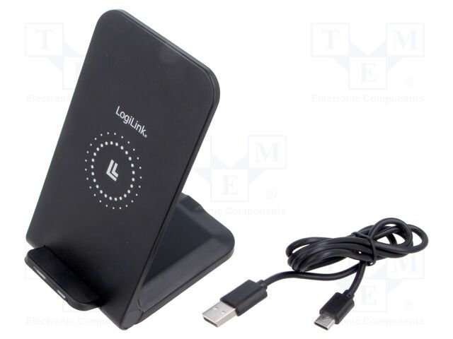 Inductance charger; black; Standard: Qi; 5VDC,9VDC; 15W