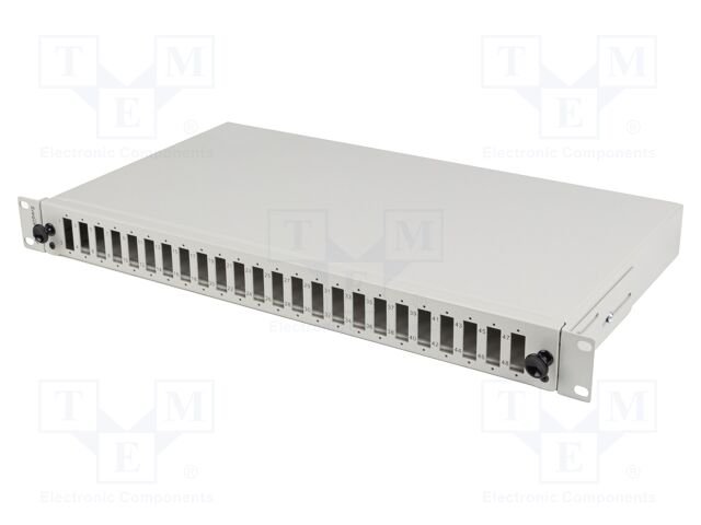Fiber patch panel; grey; Number of ports: 24; Standard: 19"