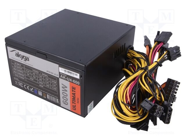 Power supply: computer; ATX; 600W; 3.3/5/12V; Ultimate