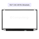 15.6-Inch - UHD (3840x2160) IPS - 40 Pin - Brackets