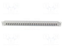 Patch panel; black; Number of ports: 24; Standard: 19"; rack 19"