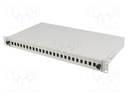 Fiber patch panel; grey; Number of ports: 24; Standard: 19"