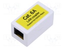 RJ 45 coupler; white; Cat: 6a; connection 1: 1; 8p8c