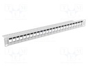 Patch panel; white; Number of ports: 24; Standard: 19"; rack 19"