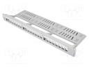 Patch panel; white; Number of ports: 24; Standard: 19"; rack 19"