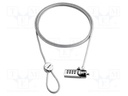 Security wire; silver; Features: cipher security; 1.8m